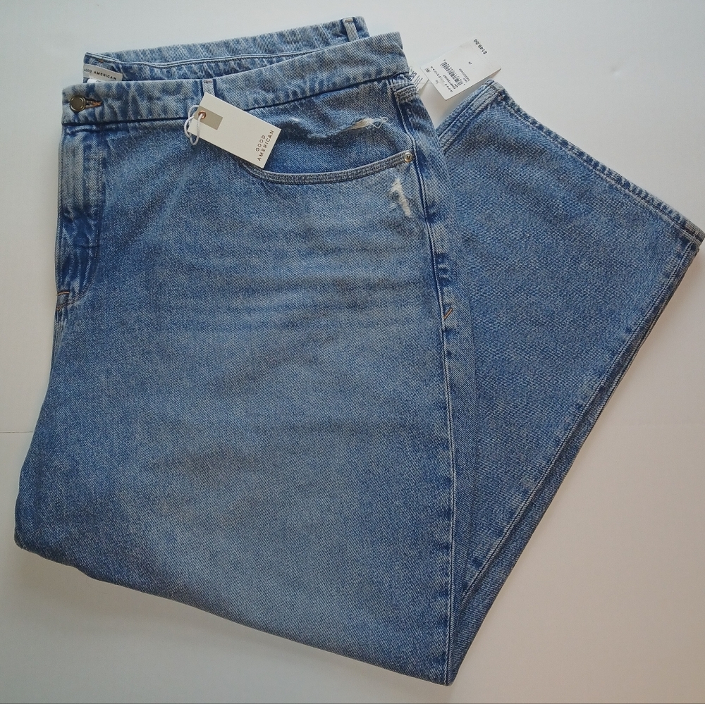 Good American Icon 90s Straight Leg Jeans 30" Inseam 26 Plus - Picture 5 of 11